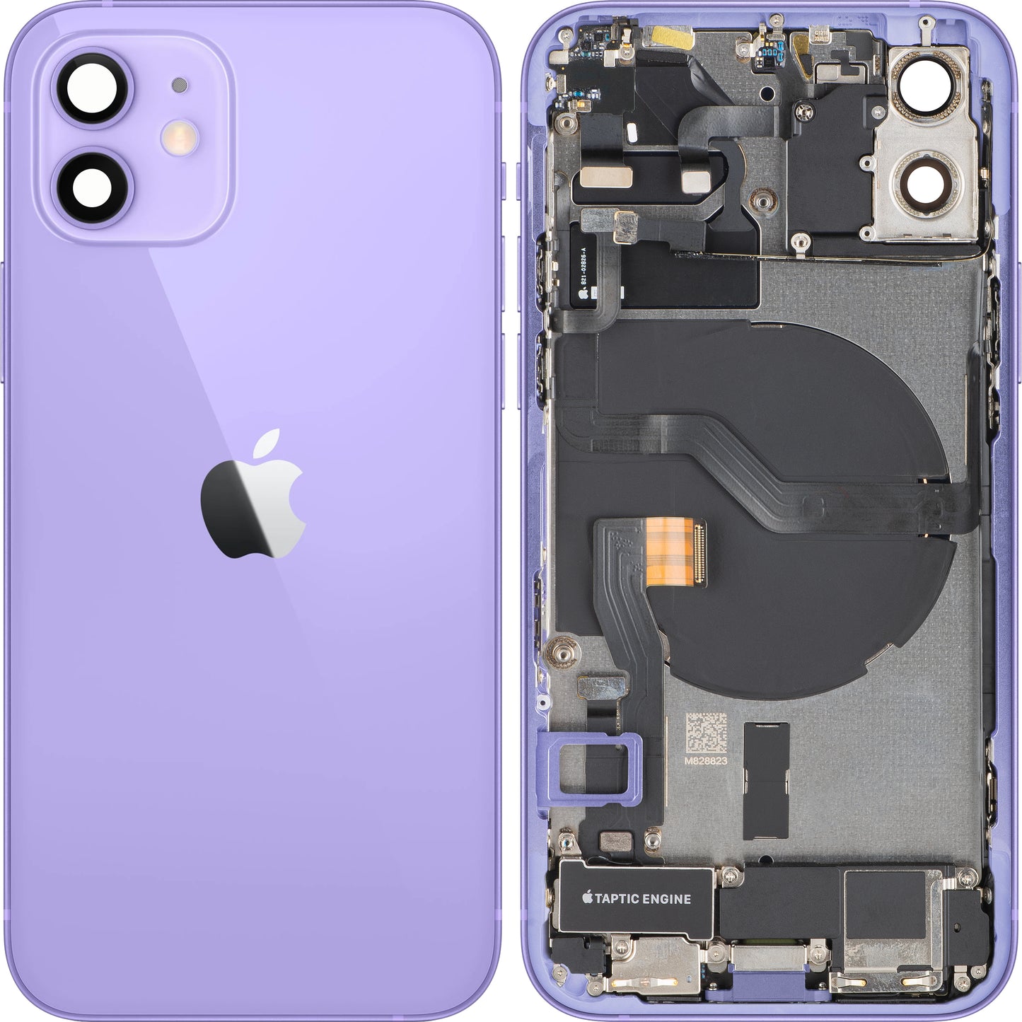Pokrywa baterii Apple iPhone 12, z obudową środkową, pełne części, fioletowa, wymiana