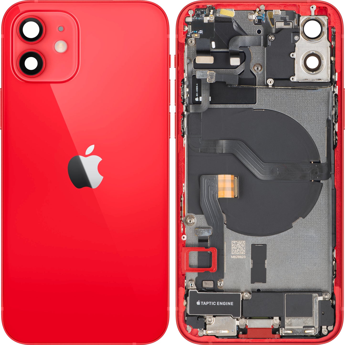 Pokrywa baterii Apple iPhone 12, z obudową środkową, pełne części, czerwony, Swap