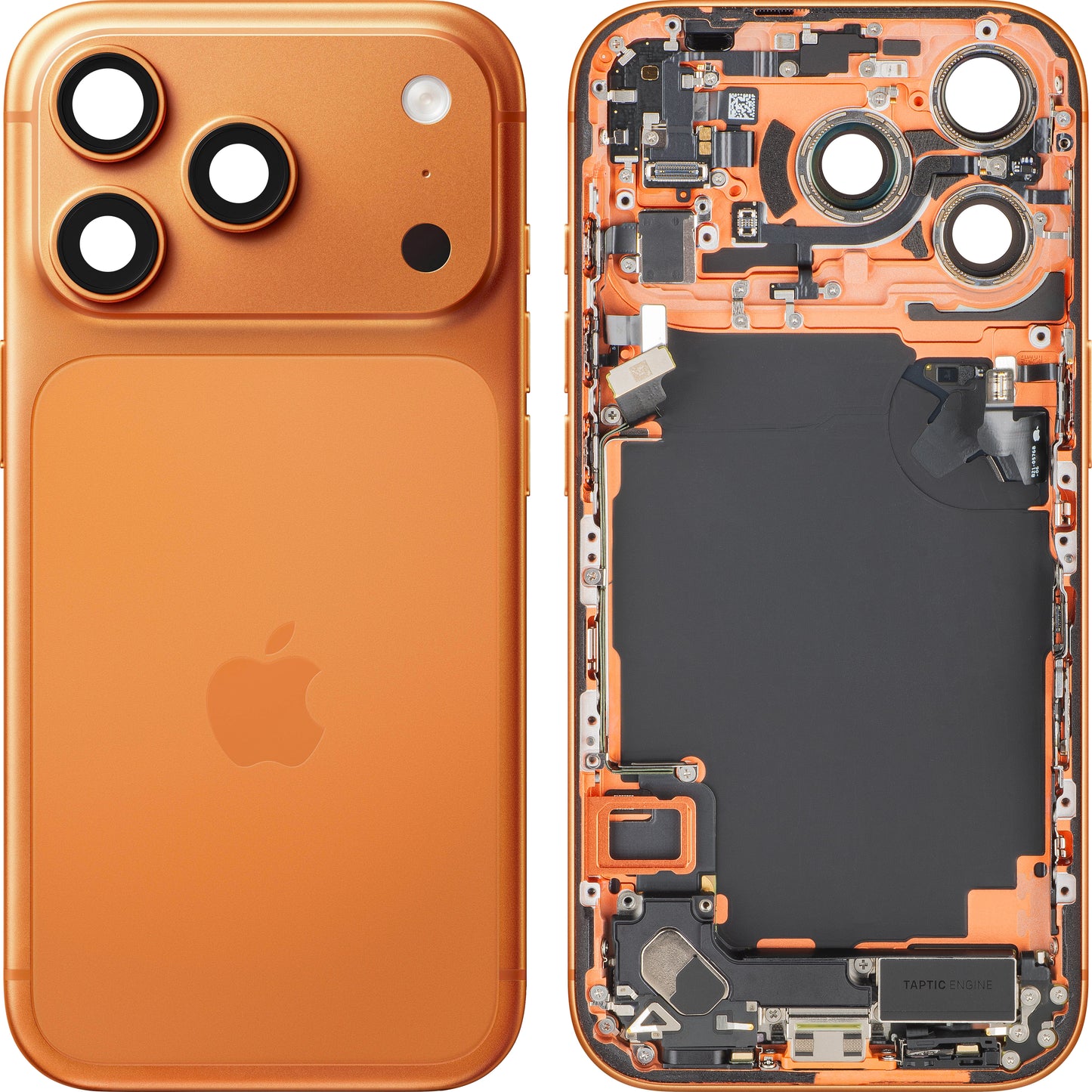 Pokrywa baterii Apple iPhone 17 Pro, z obudową środkową, pełne części, pomarańczowy (Cosmic Orange), Swap