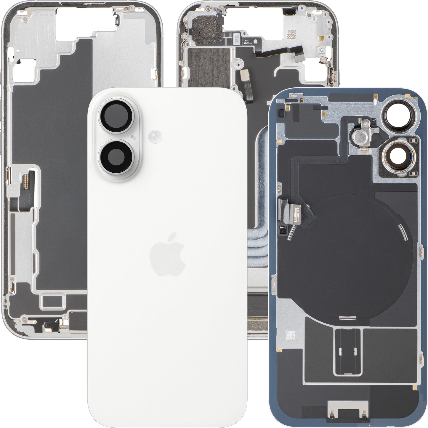 Obudowa Baterii Apple iPhone 17, Z Środkową Obudową, Kompletna, Biała, Swap