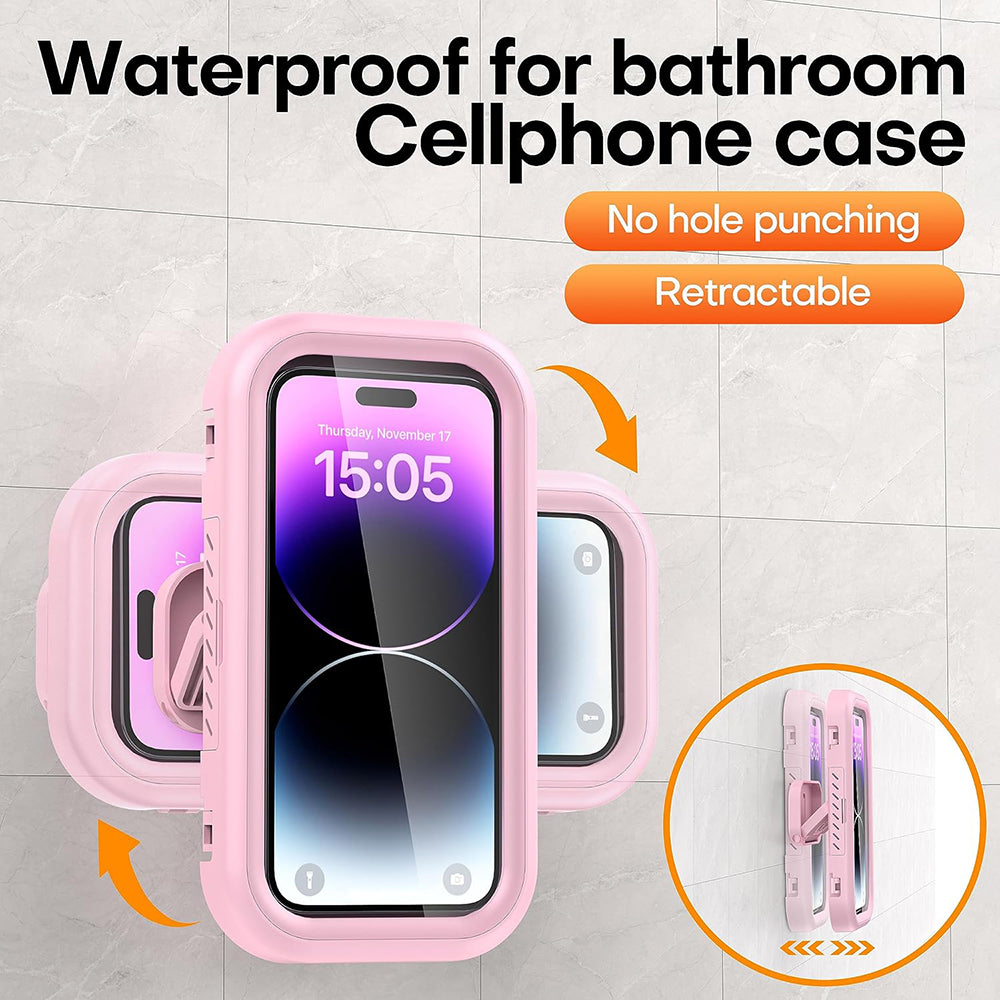 Obudowa Ścienna z Membraną Dotykową Techsuit LC-999 do Telefonu, Wodoodporna, Różowe Złoto