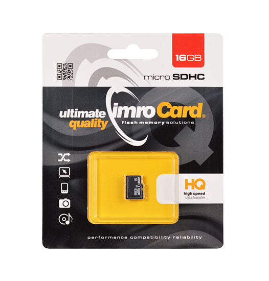 Karta pamięci microSDHC Imro, 16GB, Klasa 10 / UHS-1 U1