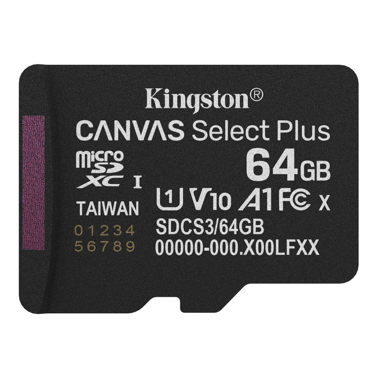 Karta pamięci microSDXC Kingston Canvas Select Plus Android A1, 64Gb, Klasa 10 / UHS-1 U1 SDCS3/64GBSP