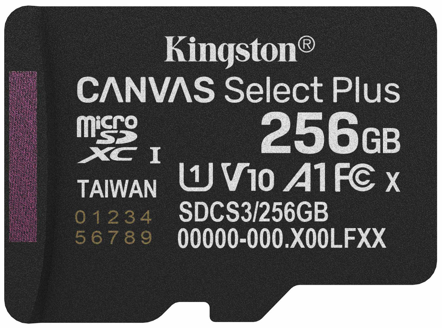 Karta pamięci microSDXC Kingston Canvas Select Plus Android A1, 256Gb, Klasa 10 / UHS-1 U1 SDCS3/256GBSP