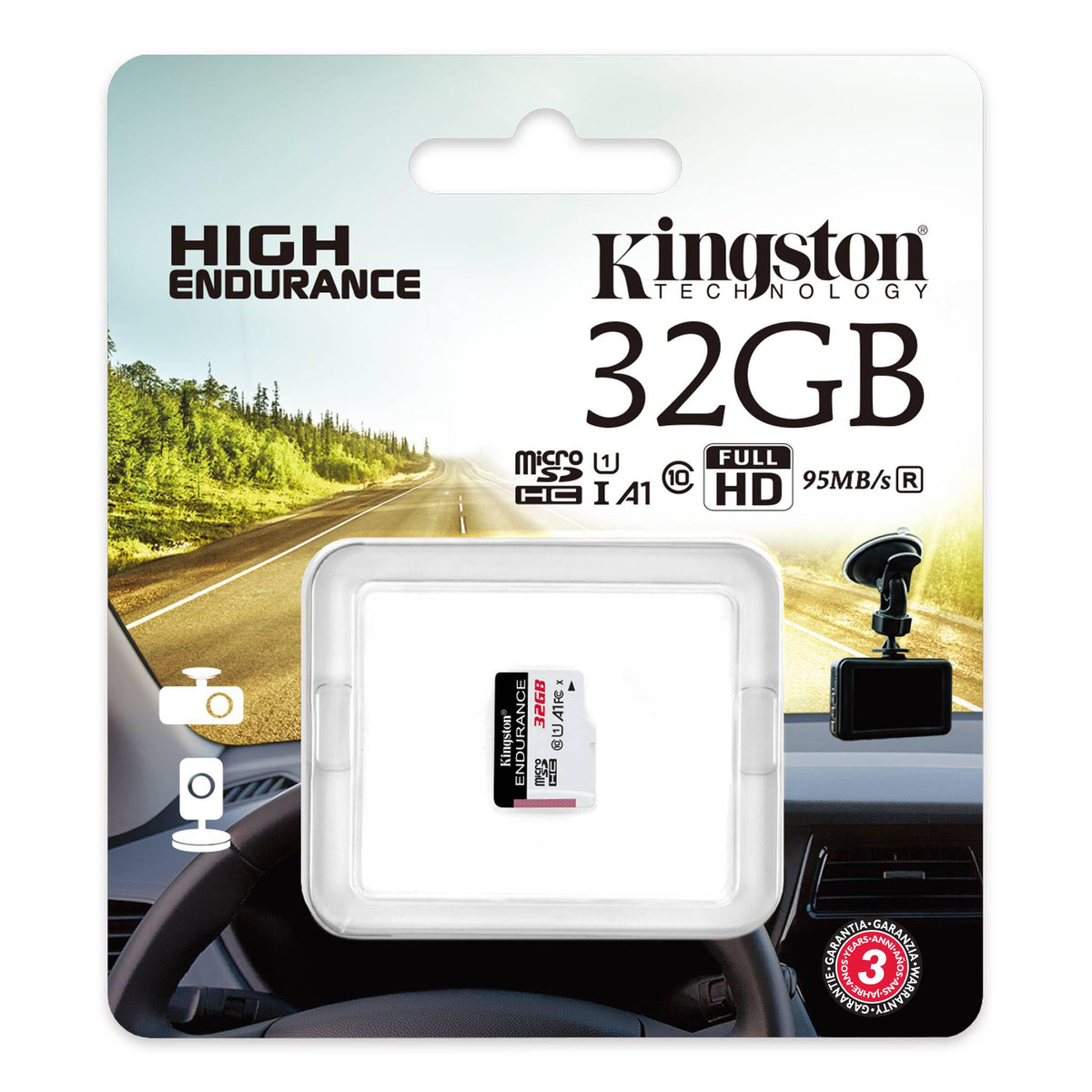 Karta pamięci microSDHC Kingston High Endurance, 32Gb, Klasa 10 / UHS-1 U1 SDCE/32GB