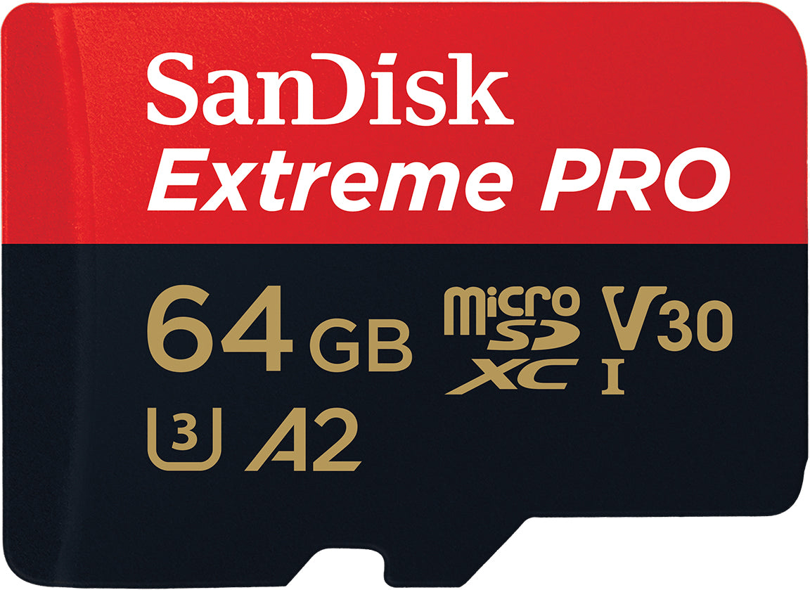 Karta pamięci microSDXC SanDisk Extreme Pro, 64Gb, Klasa 10 / UHS-1 U3, Z adapterem SDSQXCU-064G-GN6MA