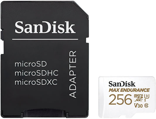 Karta pamięci microSDXC SanDisk High Endurance, 256Gb, Klasa 10 / UHS-1 U3, Z adapterem SDSQQNR-256G-GN6IA