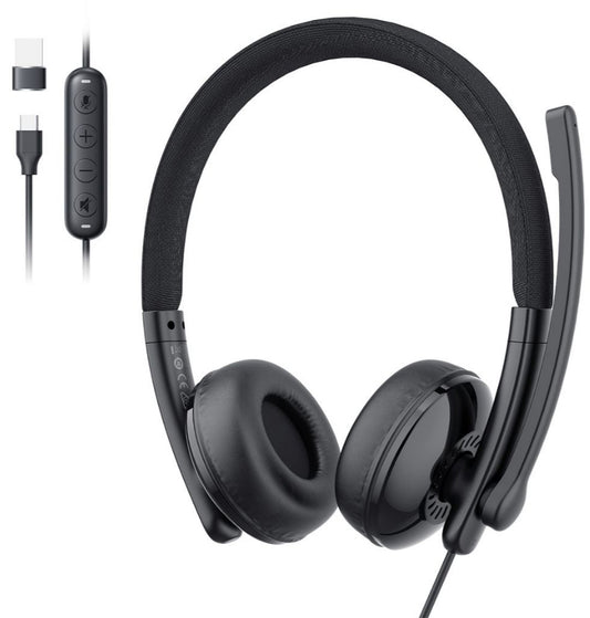 Słuchawki Call Center USB-C / USB-A EMEET GeniusCall HS50, czarne