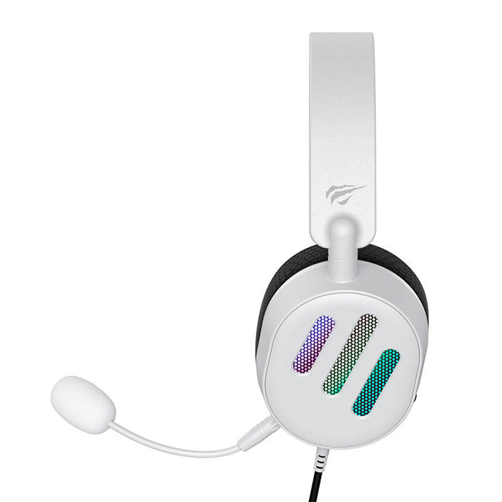Słuchawki Gamingowe 3.5mm HAVIT H2038U, RGB, 2.1m, Białe