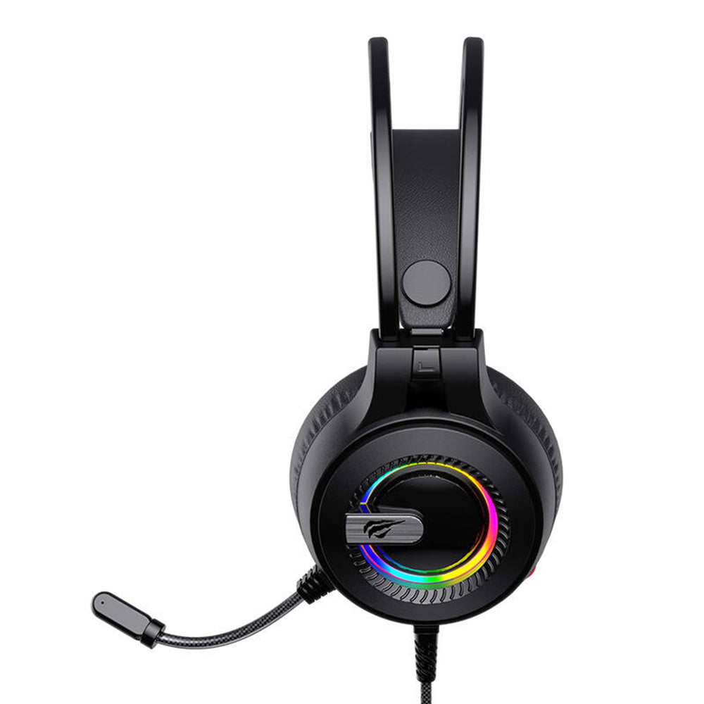 Słuchawki Gamingowe 3.5mm HAVIT H2040d, RGB, 2.1m, Czarne