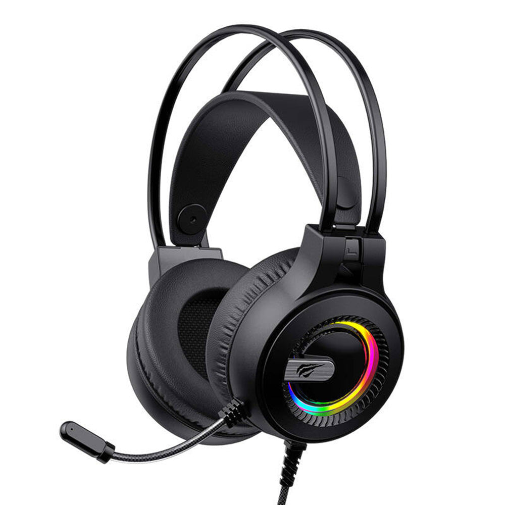 Słuchawki Gamingowe 3.5mm HAVIT H2040d, RGB, 2.1m, Czarne