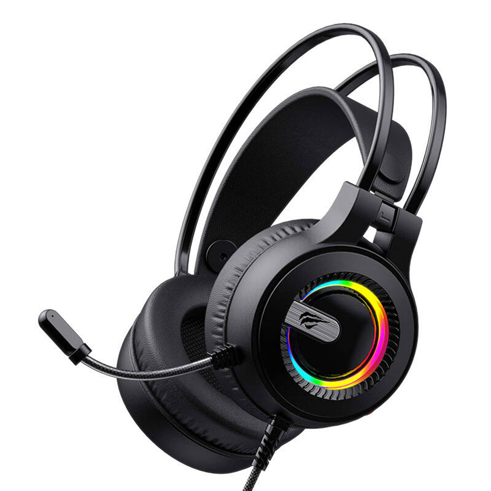 Słuchawki Gamingowe 3.5mm HAVIT H2040d, RGB, 2.1m, Czarne