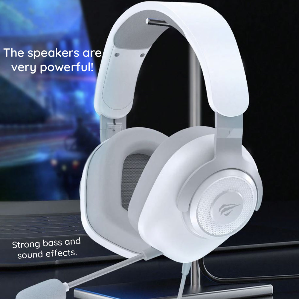 Słuchawki Gaming USB HAVIT H2230U, 1.8m, Białe