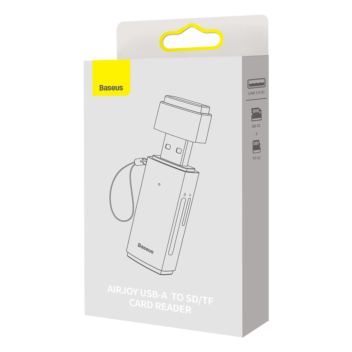 Baseus BS-OH069 Czytnik kart USB, SD - microSD, szary WKQX060013