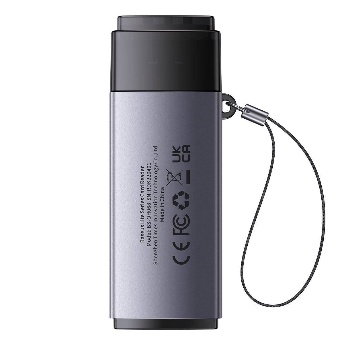 Baseus BS-OH069 Czytnik kart USB, SD - microSD, szary WKQX060013