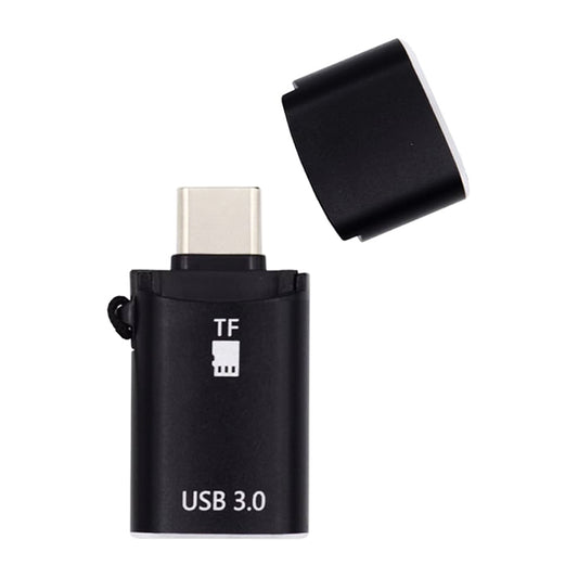 Czytnik kart USB-C Techsuit AluVoltX, USB-A (OTG) - microSD, Czarny