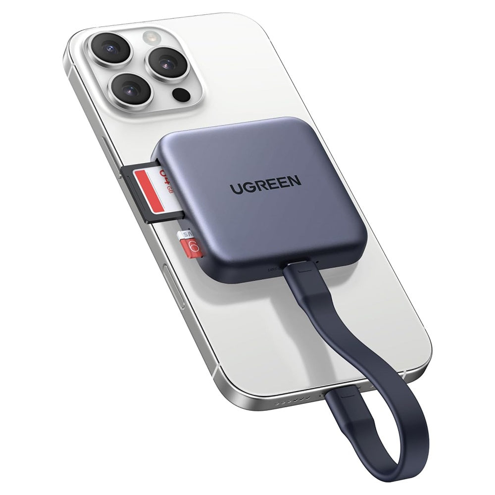 Czytnik kart USB-C UGREEN CM898 (65095), SD - microSD, Szary