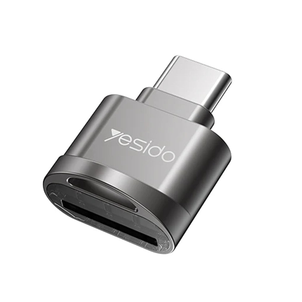 Czytnik kart USB-C Yesido GS19, microSD, Szary
