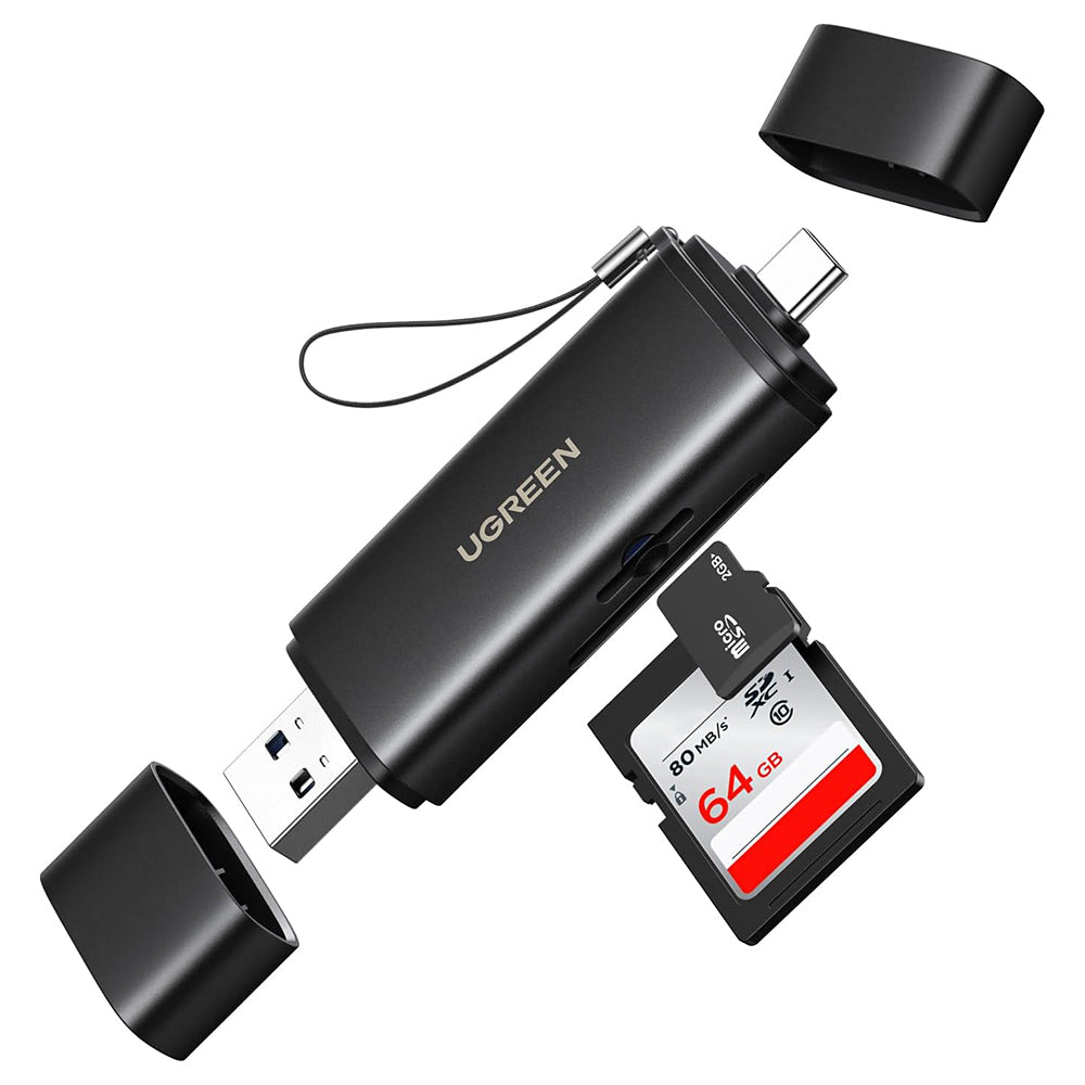 Czytnik kart USB / USB-C UGREEN CM803 (65024), SD - microSD, Czarny