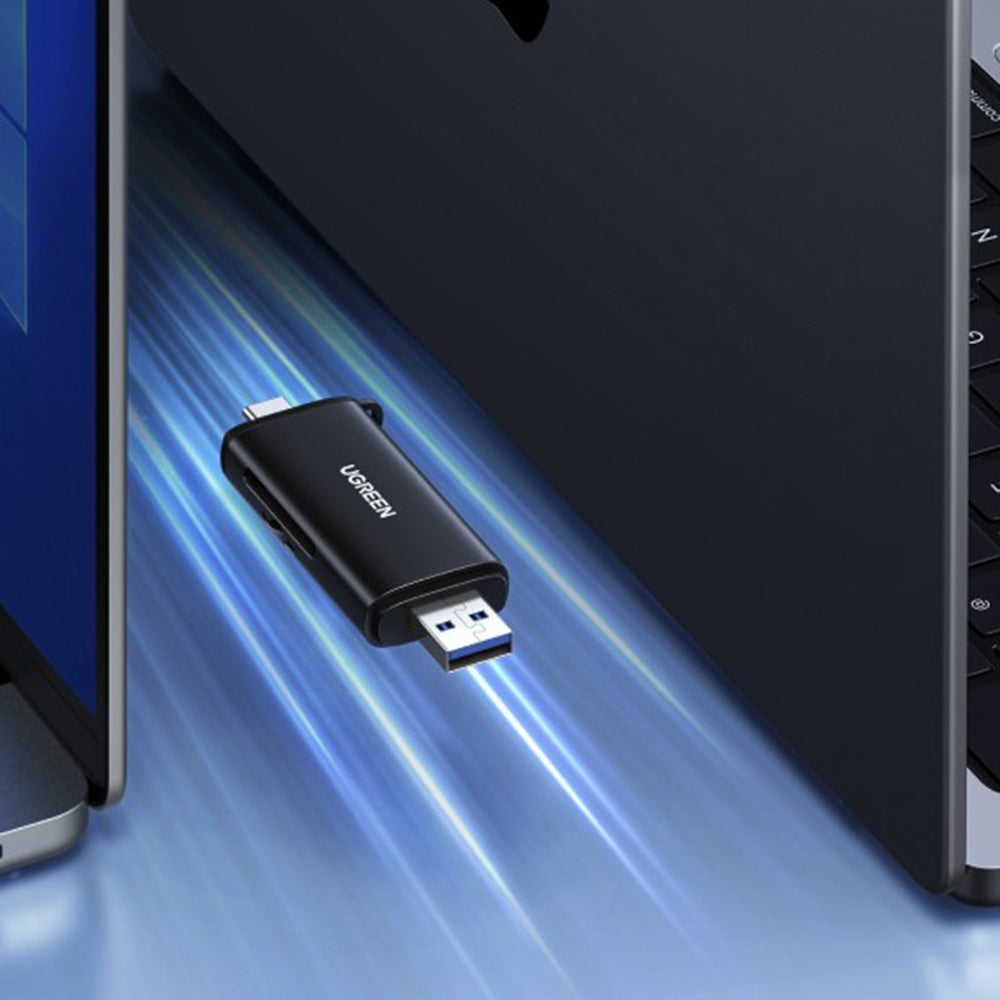 Czytnik kart USB / USB-C UGREEN CM803 (65024), SD - microSD, Czarny
