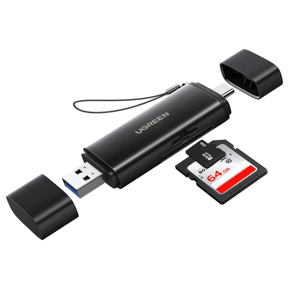 Czytnik kart USB / USB-C UGREEN CM803 (65024), SD - microSD, Czarny