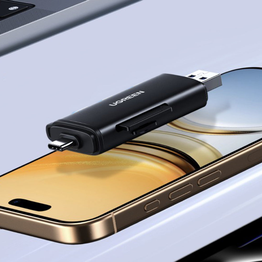 Czytnik kart USB / USB-C UGREEN CM803 (65024), SD - microSD, Czarny