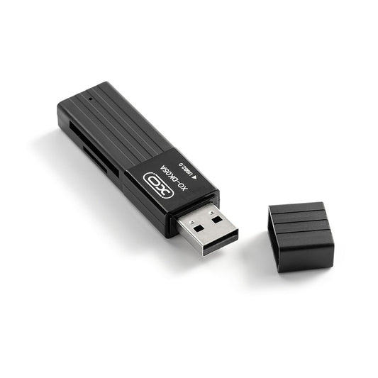 Czytnik kart USB XO Design DK05A, SD - microSD, czarny