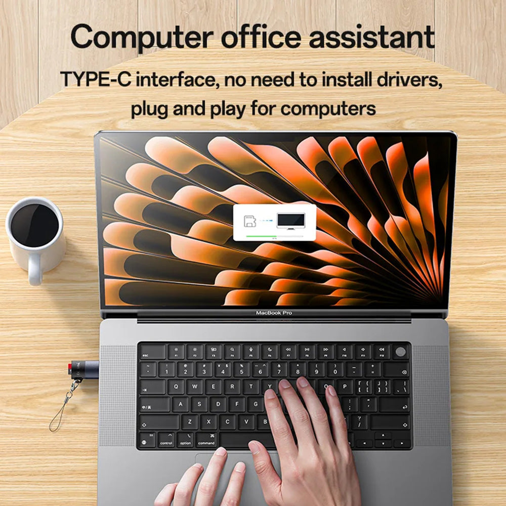 Czytnik kart USB-C Yesido GS37, microSD, Czarny