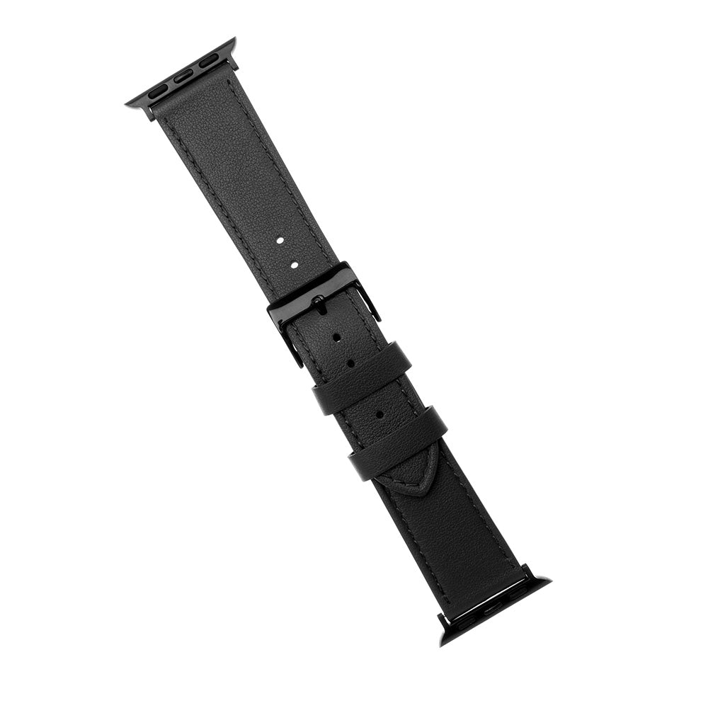 Pasek Fixed Leather do Apple Watch 49mm / 46mm / 45mm / 44mm / 42mm Series, Czarny