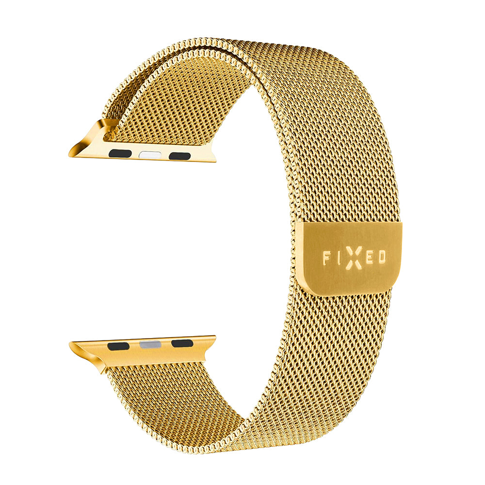 Pasek Fixed Mesh do Apple Watch 42mm / 41mm / 40mm / 38mm Series, Złoty