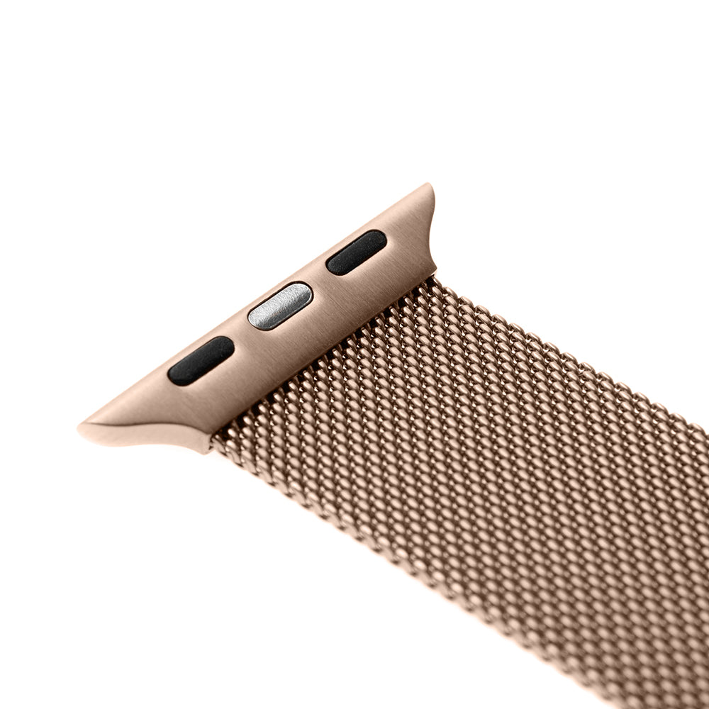 Pasek Fixed Mesh do Apple Watch 42mm / 41mm / 40mm / 38mm Series, Różowe Złoto