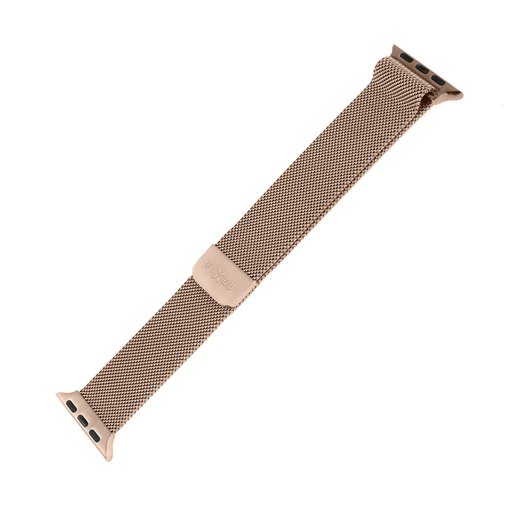 Pasek Fixed Mesh do Apple Watch 42mm / 41mm / 40mm / 38mm Series, Różowe Złoto