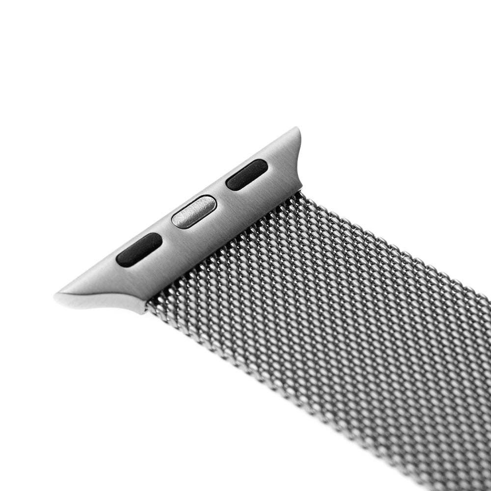 Pasek Fixed Mesh do Apple Watch 49mm / 46mm / 45mm / 44mm / 42mm Series, Srebrny