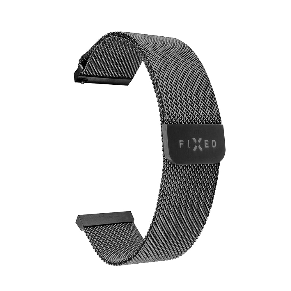Pasek Fixed Mesh do Huawei Watch / Garmin Watch Series, 18mm, Czarny