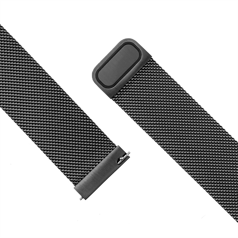 Pasek Fixed Mesh do Huawei Watch / Garmin Watch Series, 18mm, Czarny