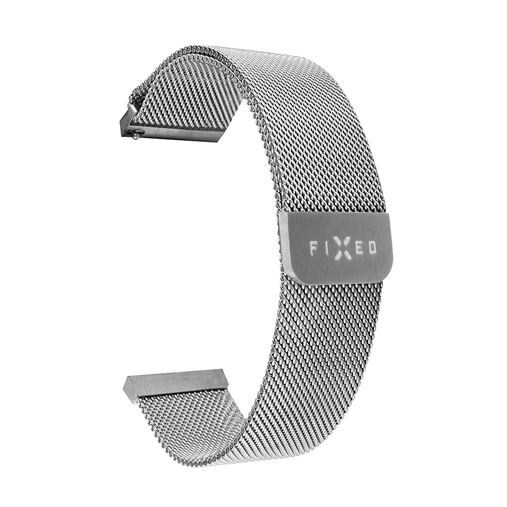 Pasek Fixed Mesh do Samsung Galaxy Watch / Huawei Watch Series, 20mm, Srebrny