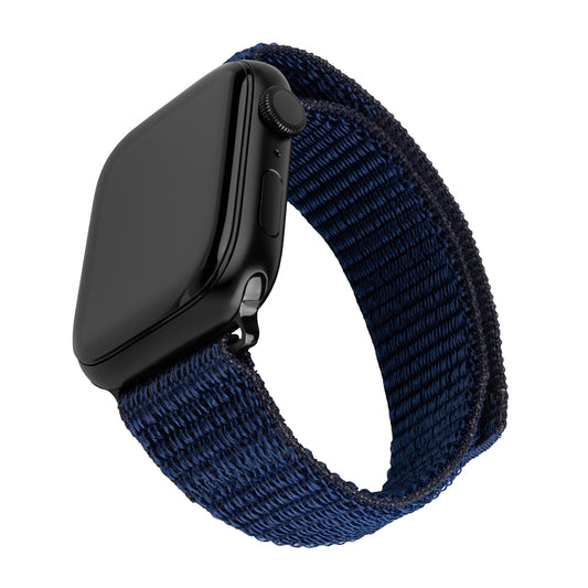 Pasek Fixed Nylon Sporty dla Apple Watch 49mm / 46mm / 45mm / 44mm / 42mm Series, Granatowy