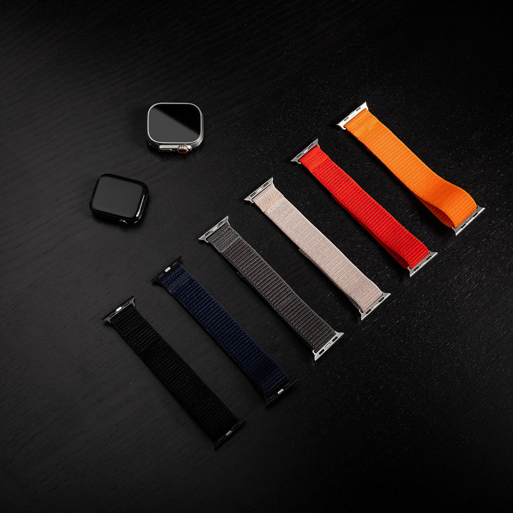 Pasek Fixed Nylon Sporty dla Apple Watch 49mm / 46mm / 45mm / 44mm / 42mm Series, Różowe Złoto