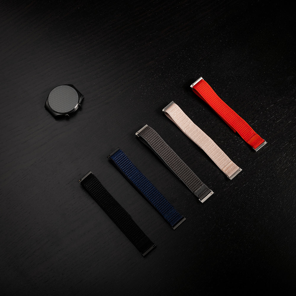 Pasek Fixed Nylon Sporty dla Huawei Watch / Xiaomi Watch Series, 22mm, Ciemnoszary