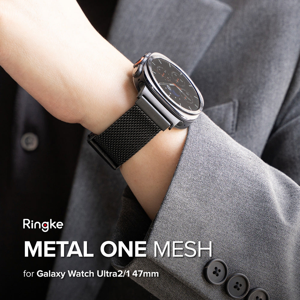 Pasek Ringke Metal One Mesh do Samsung Galaxy Watch Ultra2, czarny