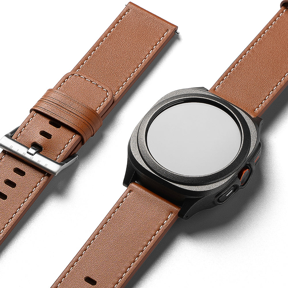 Pasek Ringke One Basic Bold do zegarków Fossil / Mobvoi / Suunto, 24mm, Brązowy
