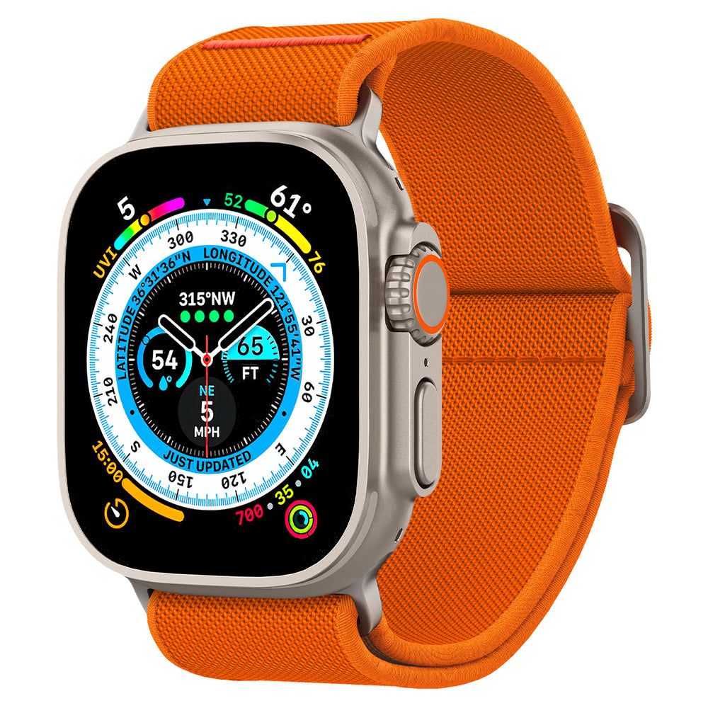 Pasek Spigen Fit Lite Ultra do Apple Watch 49mm / 46mm / 45mm / 44mm / 42mm Series, Pomarańczowy AMP05986