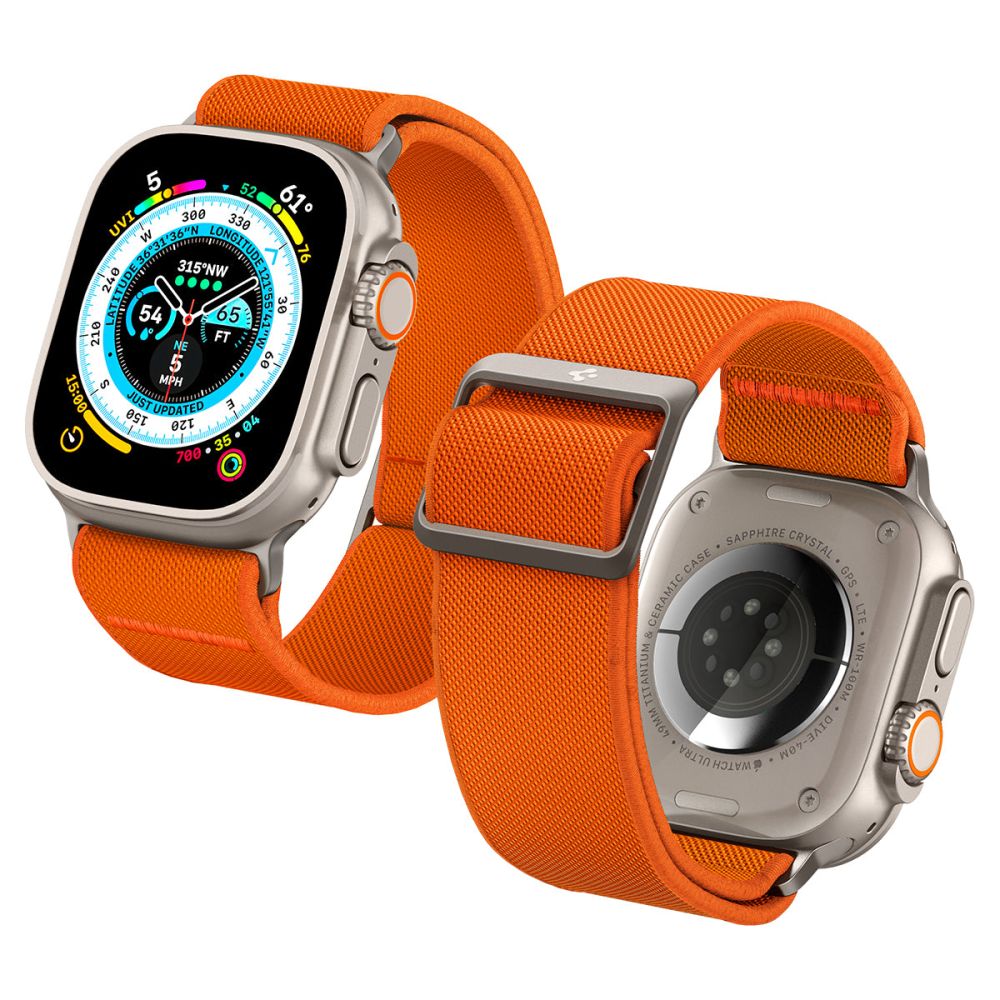 Pasek Spigen Fit Lite Ultra do Apple Watch 49mm / 46mm / 45mm / 44mm / 42mm Series, Pomarańczowy AMP05986