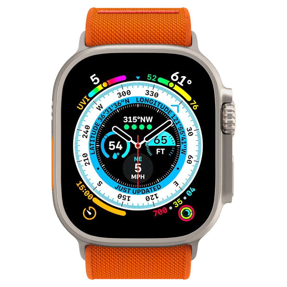 Pasek Spigen Fit Lite Ultra do Apple Watch 49mm / 46mm / 45mm / 44mm / 42mm Series, Pomarańczowy AMP05986