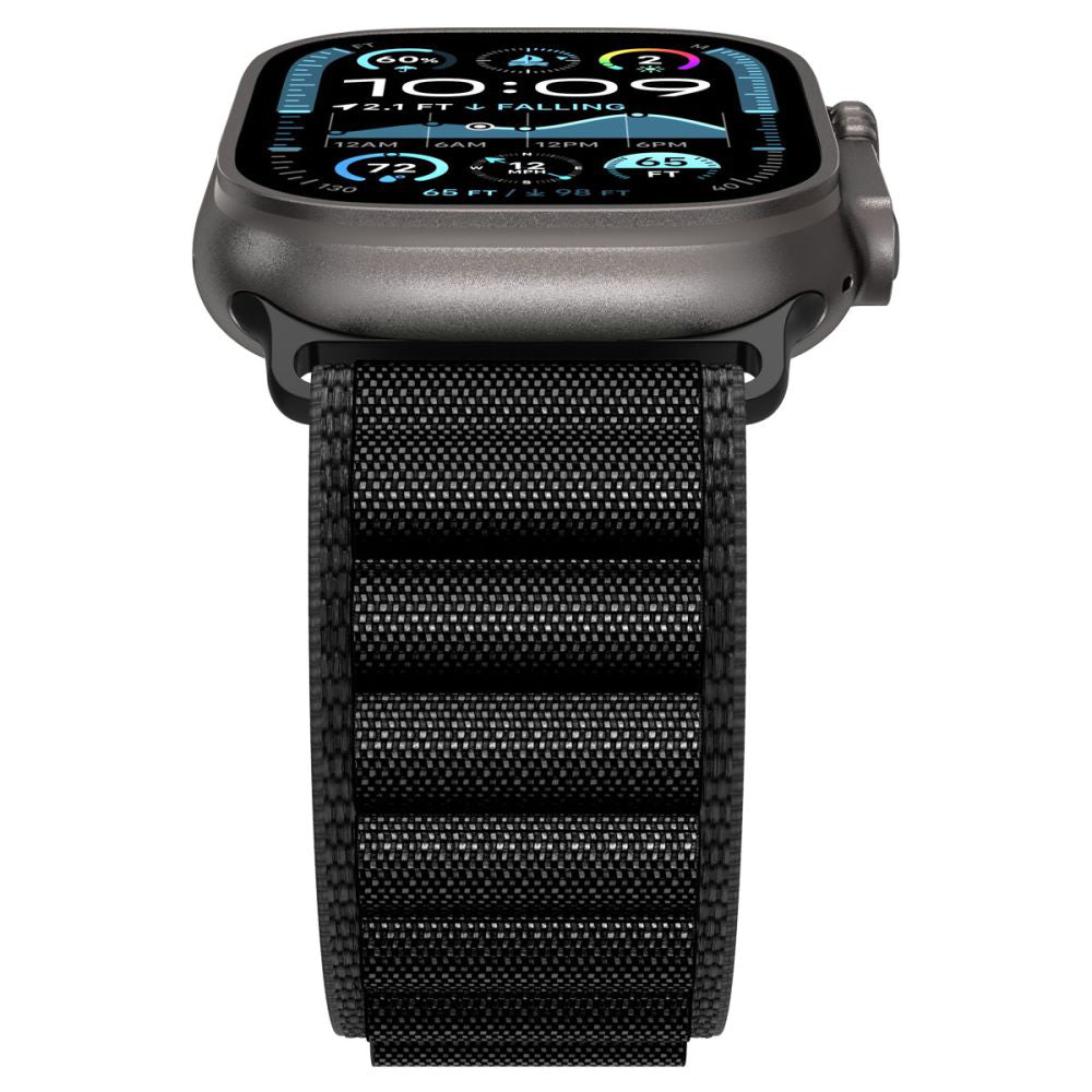 Spigen WBF1 Strap for Apple Watch 49mm / 46mm / 45mm / 44mm Series, Black AMP10144