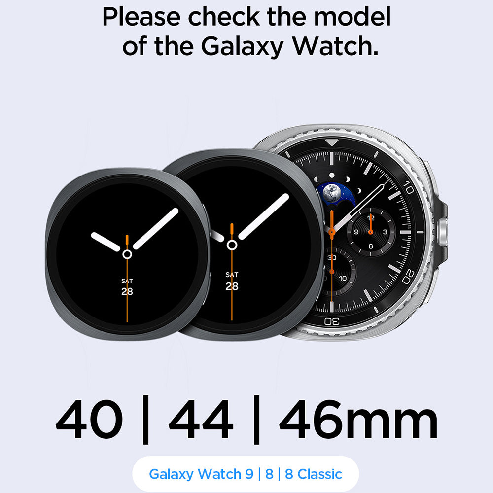 Pasek Spigen WBF1 do Samsung Galaxy Watch9 / Watch8 / Watch8 Classic Series, czarny AMP11607