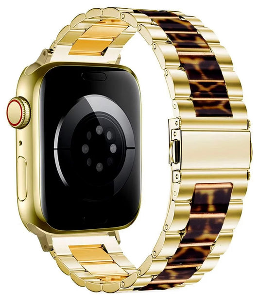 Pasek Tech-Protect Modern Leopard do Apple Watch 42mm / 41mm / 40mm Series, Złoty