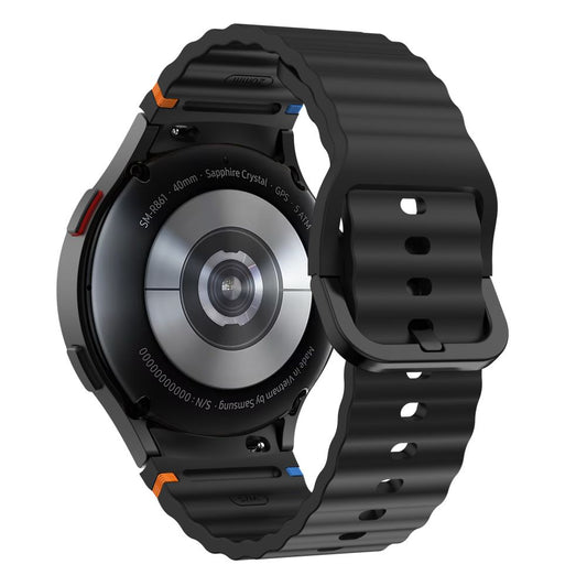 Silikonowy pasek sportowy Tech-Protect do Samsung Galaxy Watch7 / Watch FE / Watch6 / Watch5 / Watch4, czarny