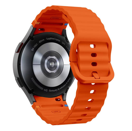 Silikonowy pasek sportowy Tech-Protect do Samsung Galaxy Watch7 / Watch FE / Watch6 / Watch5 / Watch4, pomarańczowy