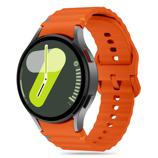Silikonowy pasek sportowy Tech-Protect do Samsung Galaxy Watch7 / Watch FE / Watch6 / Watch5 / Watch4, pomarańczowy